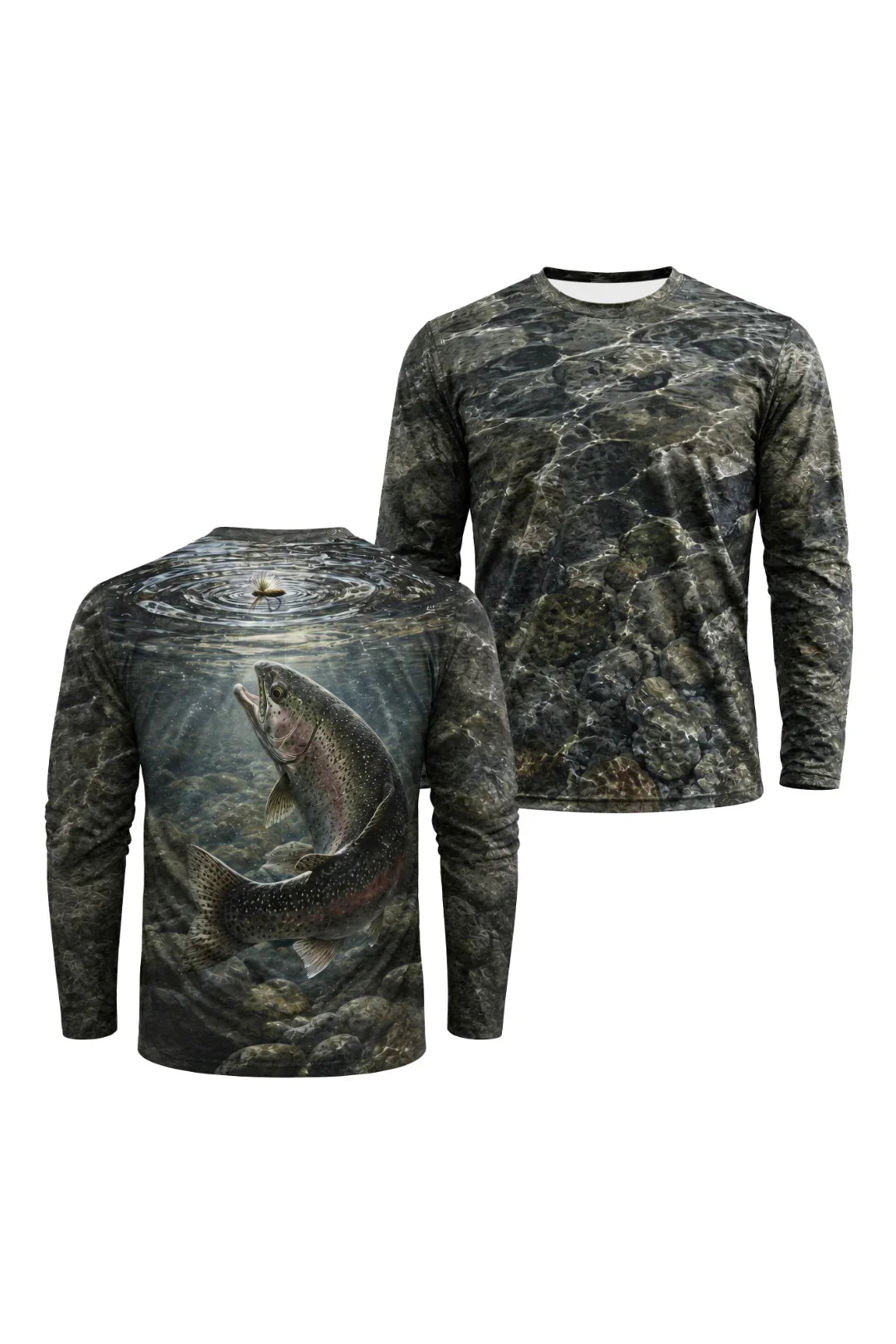 River Trout Strike Fishing Long Sleeve Shirt | The Deerly