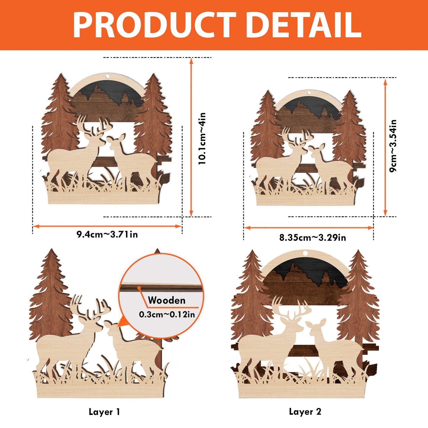 Deer Hunting Scene Ornament - Gift for Hunters - The Deerly