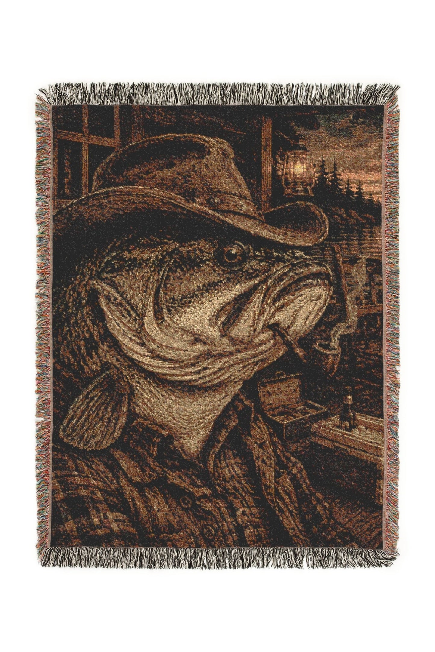 Campfire Cast Woven Lodge Throw Blanket