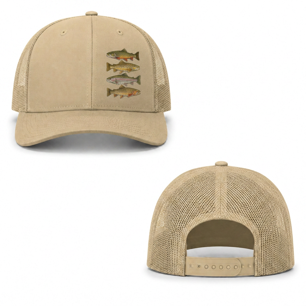 Trout Stack Trucker Cap - khaki