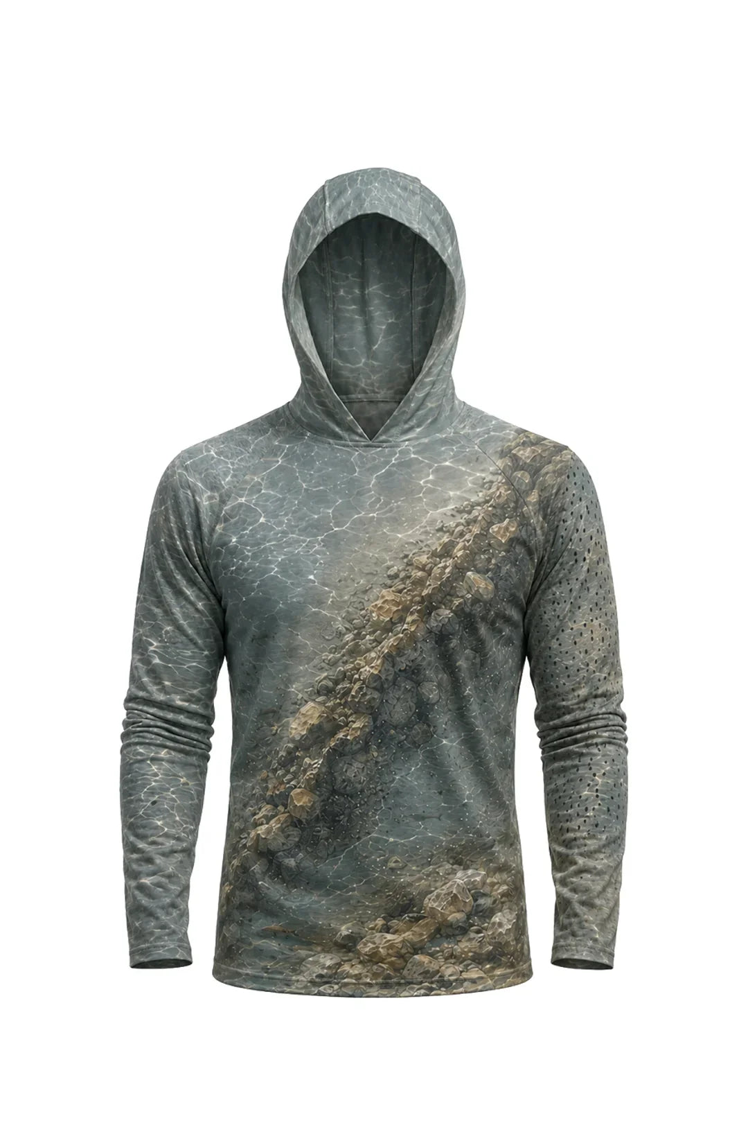 AirLite Fishing Sun Hoodie - Ozark Current Crown Brown - MHL27 image 5