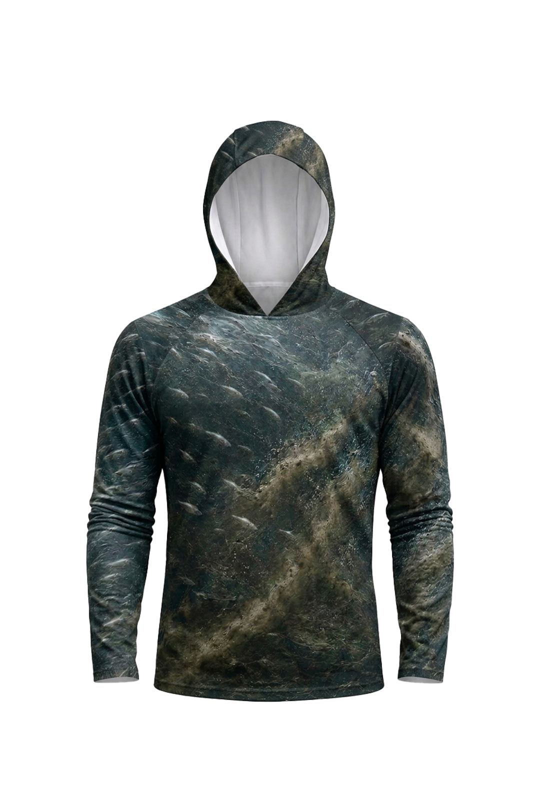 AirLite Fishing Sun Hoodie - Shad Ball Breaker Blue Catfish - MHL020 mockup opposite side