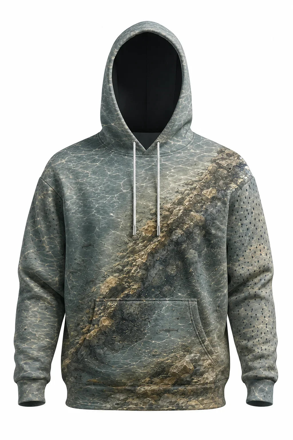 Performance Fishing Fleece-Lined Hoodie - Ozark Current Crown Brown - AUH06 image 2