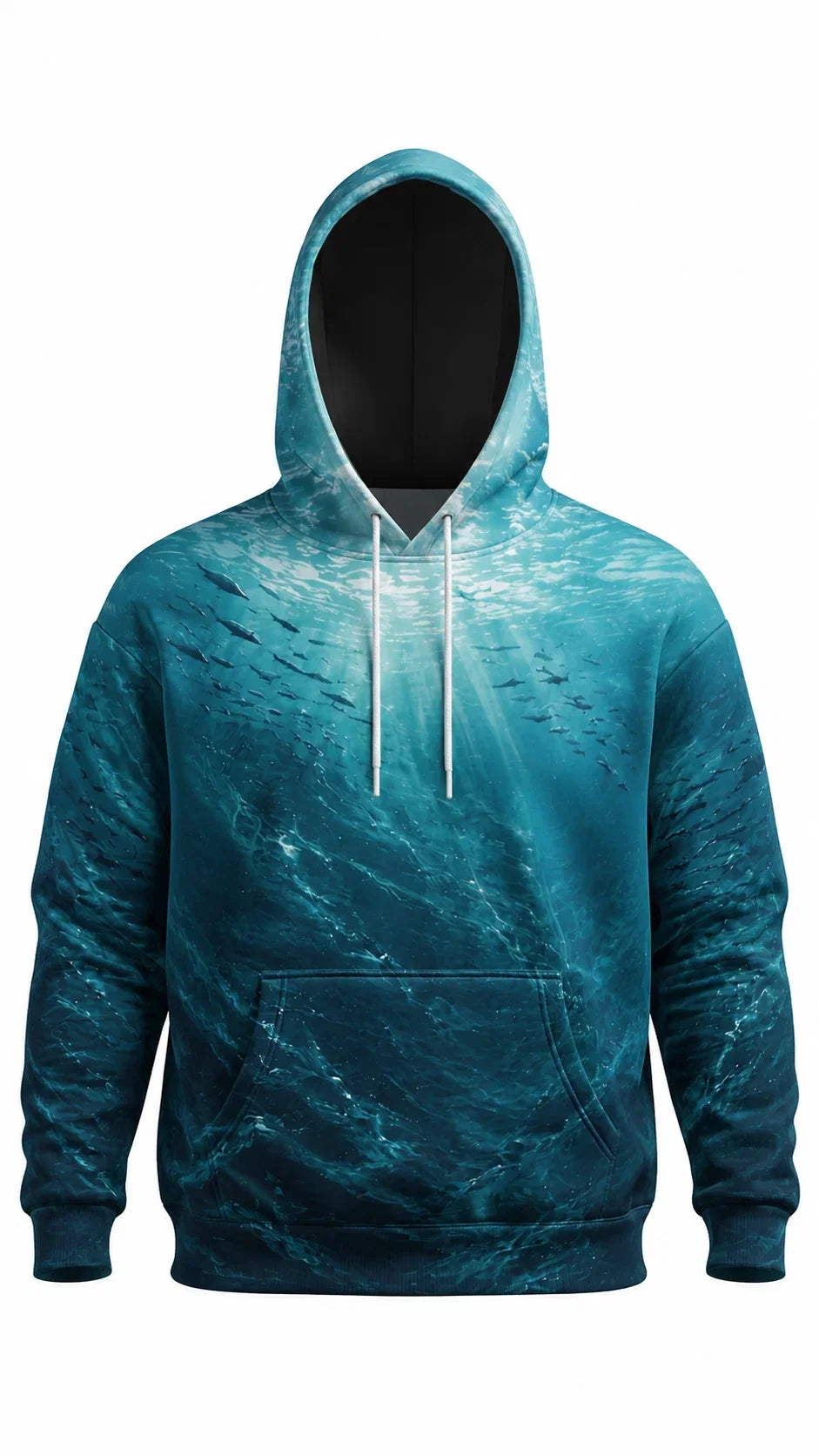 Performance Fishing Fleece-Lined Hoodie - Great White Drift - AUH05 image 2