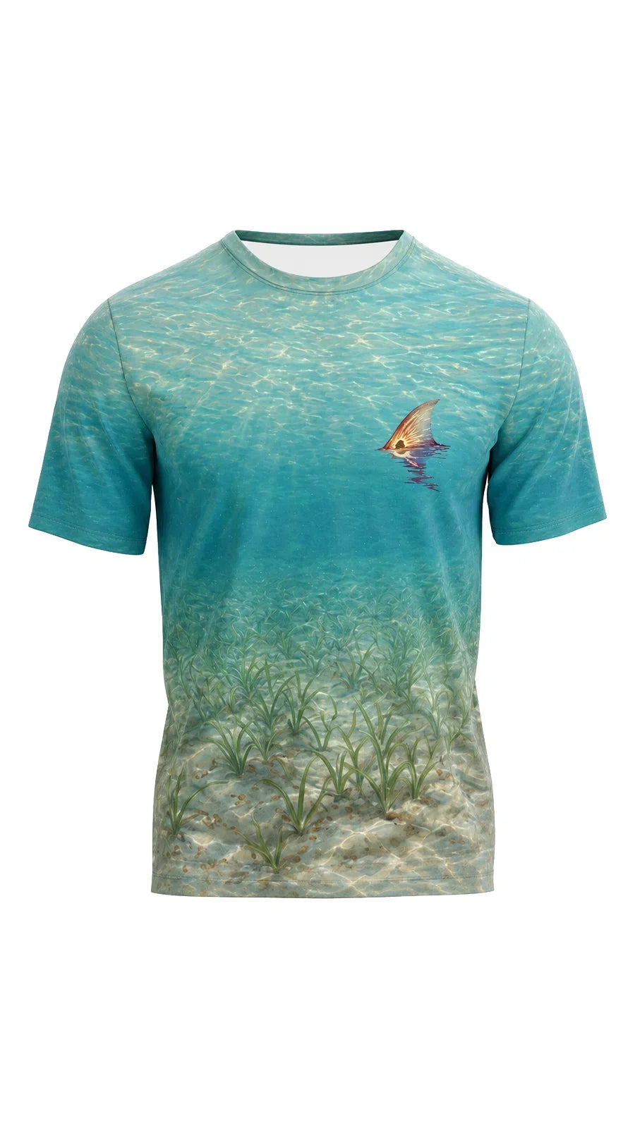 Pro Fishing Short Sleeve - Redfish Tailing Tide - AOS87 image 6