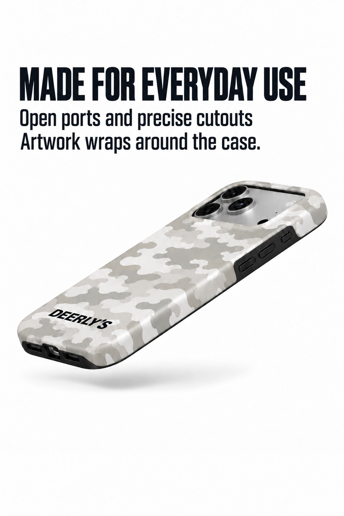 Tough phone case everyday features infographic