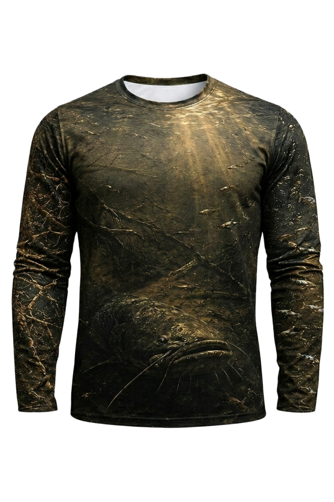 Performance Fishing Long Sleeve - Golden Mud Catfish Rise - RFC08 mockup opposite side