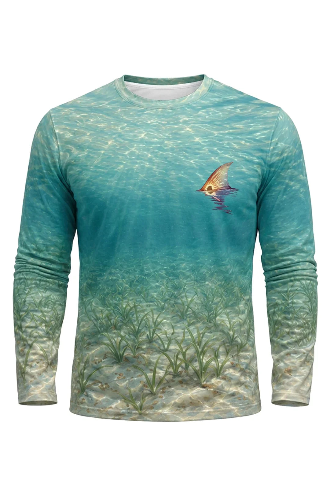Performance Fishing Long Sleeve - Redfish Tailing Tide - AOF144 image 6