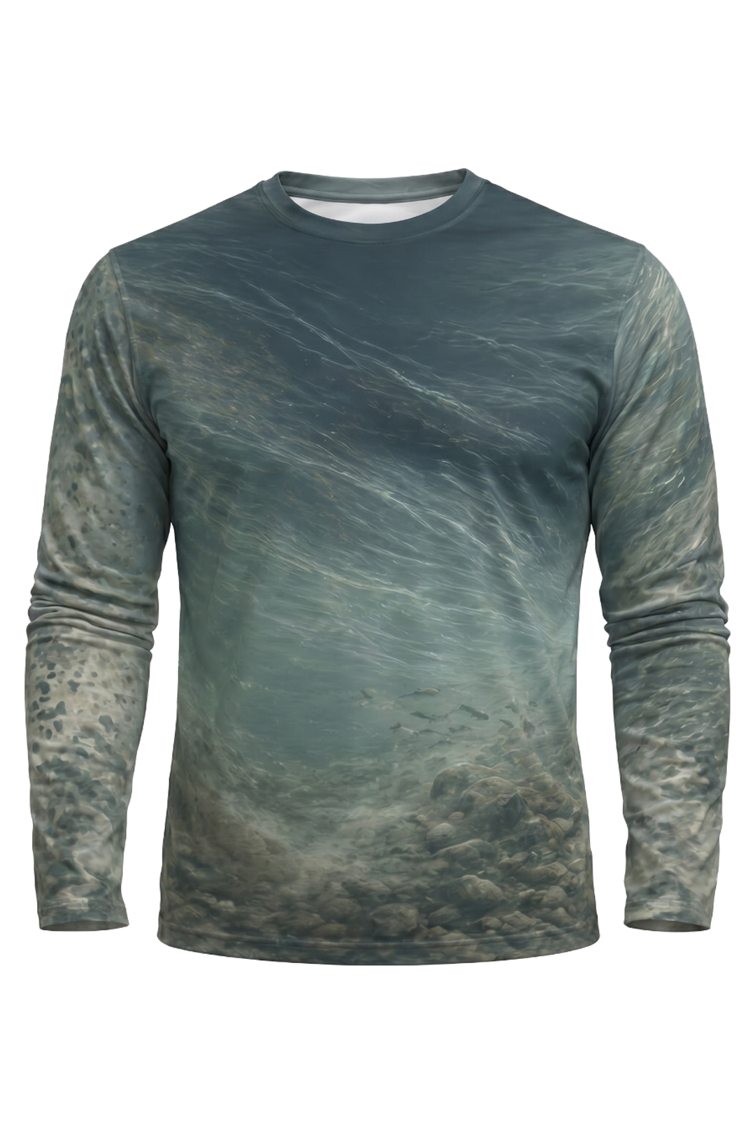 Performance Fishing Long Sleeve - Salmon Stonecurrent - AOF60 mockup opposite side