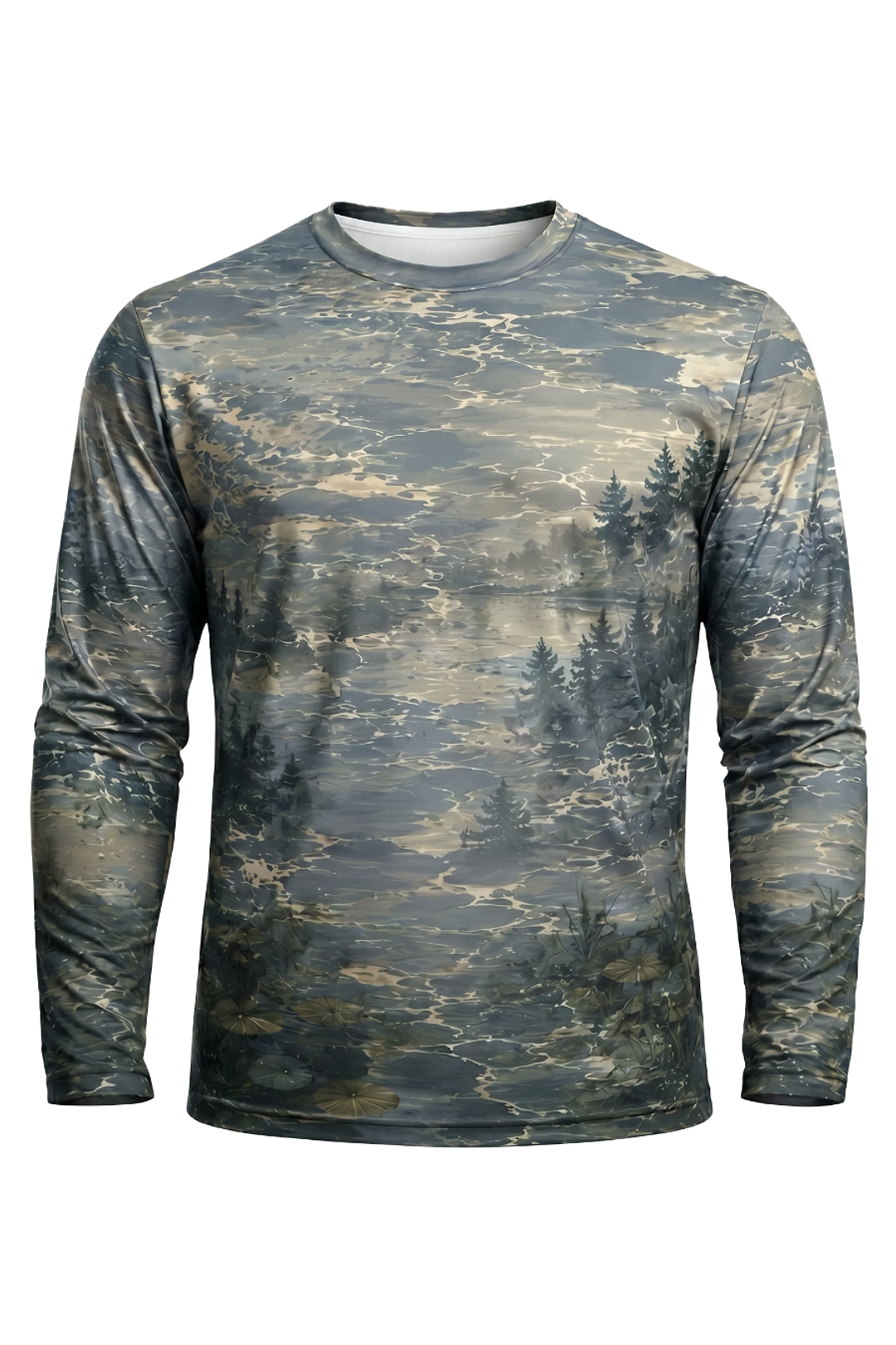 Performance Hunting Long Sleeve - Panic Marsh Bass - TBT152 mockup opposite side