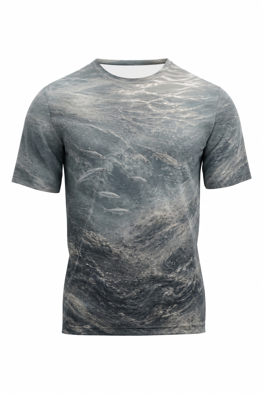 Pro Fishing Short Sleeve - Silver Current Relic - AOS01 mockup opposite side