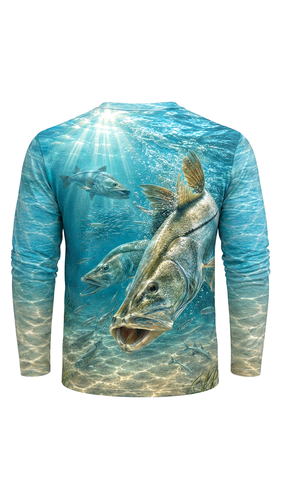 Performance Fishing Long Sleeve - Sunlit Crystal Snook Strike - TBT350 image 6