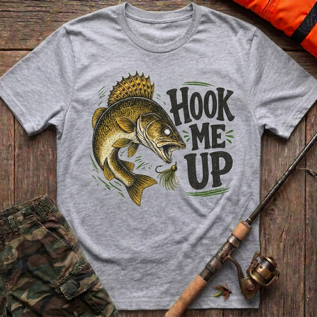 Misty Waters Hook Up T-Shirt - Sport Grey