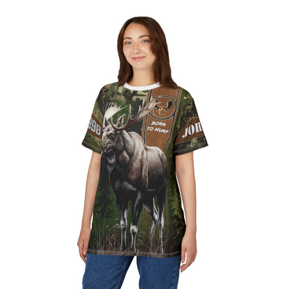 Moose Hunter Personalized Unisex Cut & Sew Tee