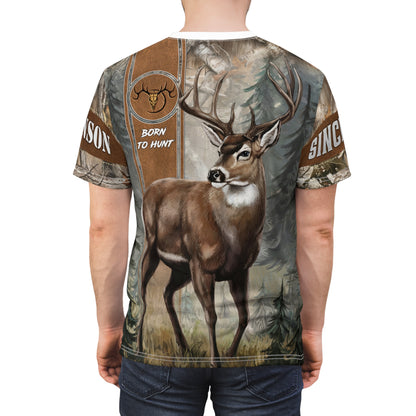 Buck Hunter Personalized Unisex Cut & Sew Tee