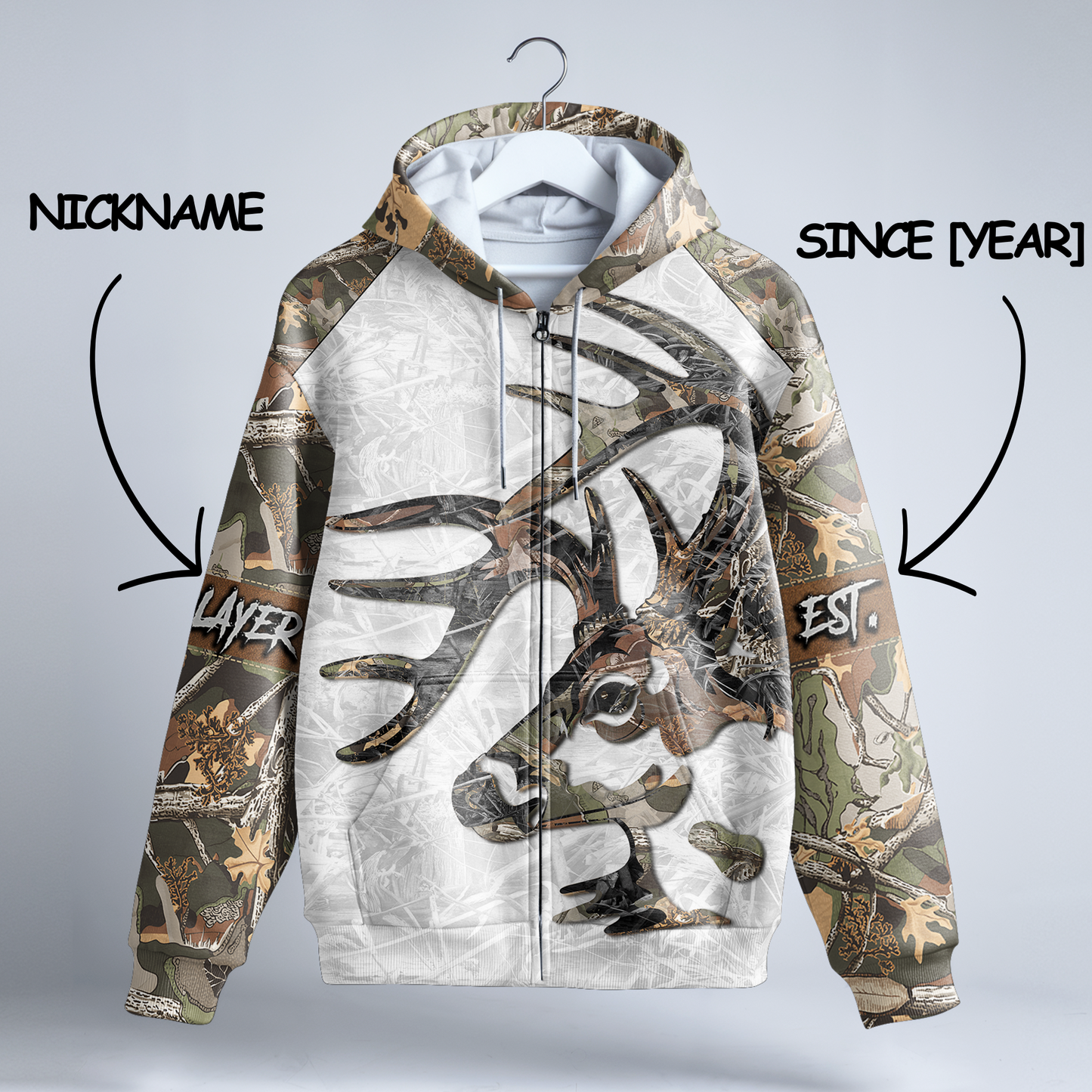 Wilderness Triple Threat Personalized Zip Hoodie