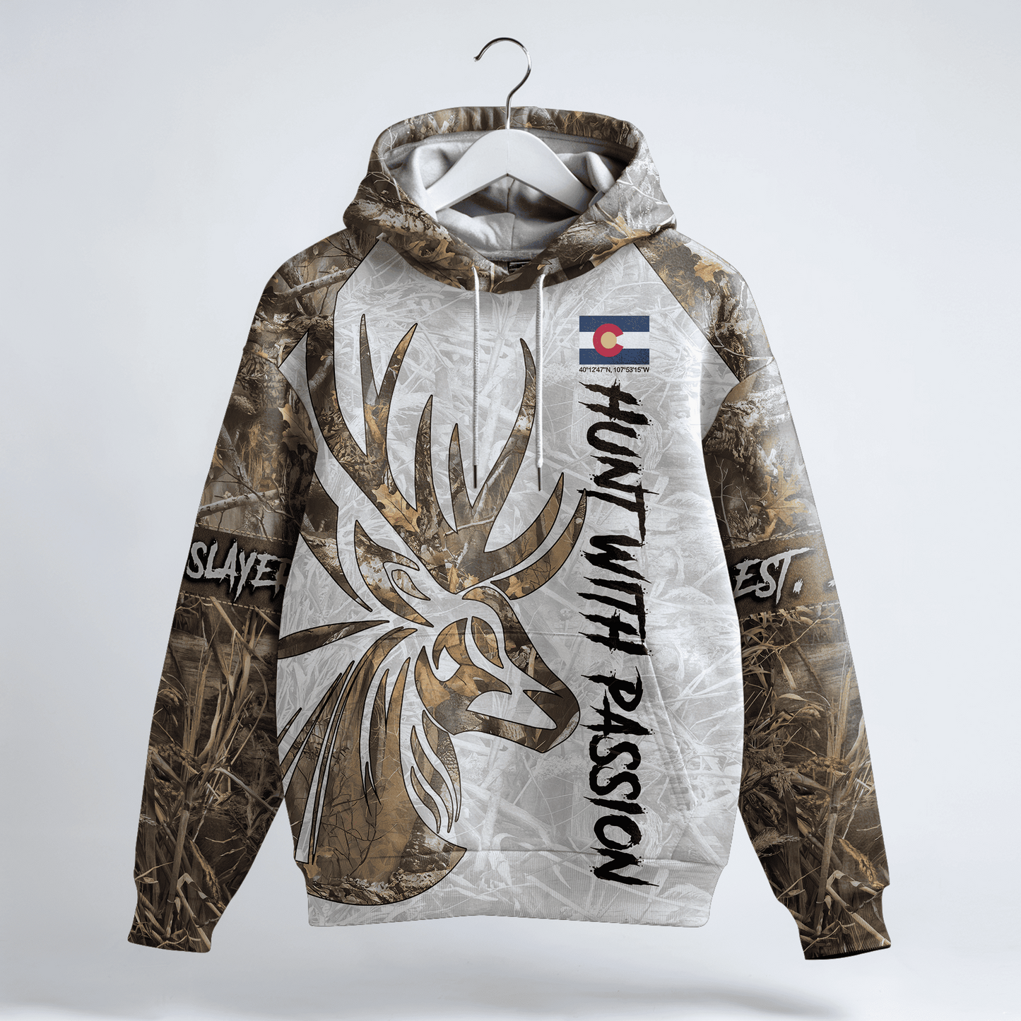 State Pride Buck Hunter Personalized Hoodie