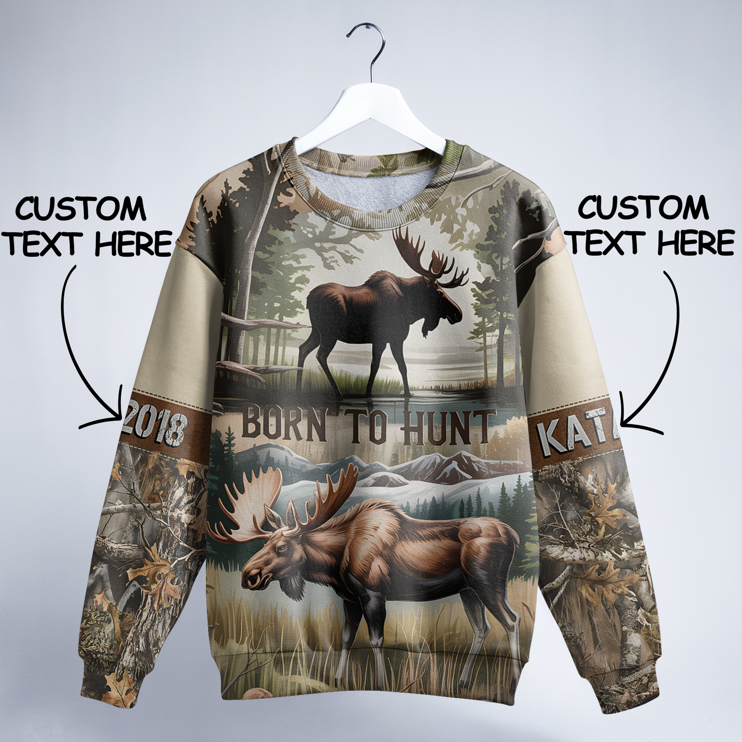 Bull Moose Wilderness Personalized Unisex Sweatshirt