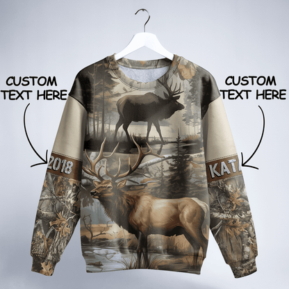 Whitetail Elk Wilderness Personalized Unisex Sweatshirt