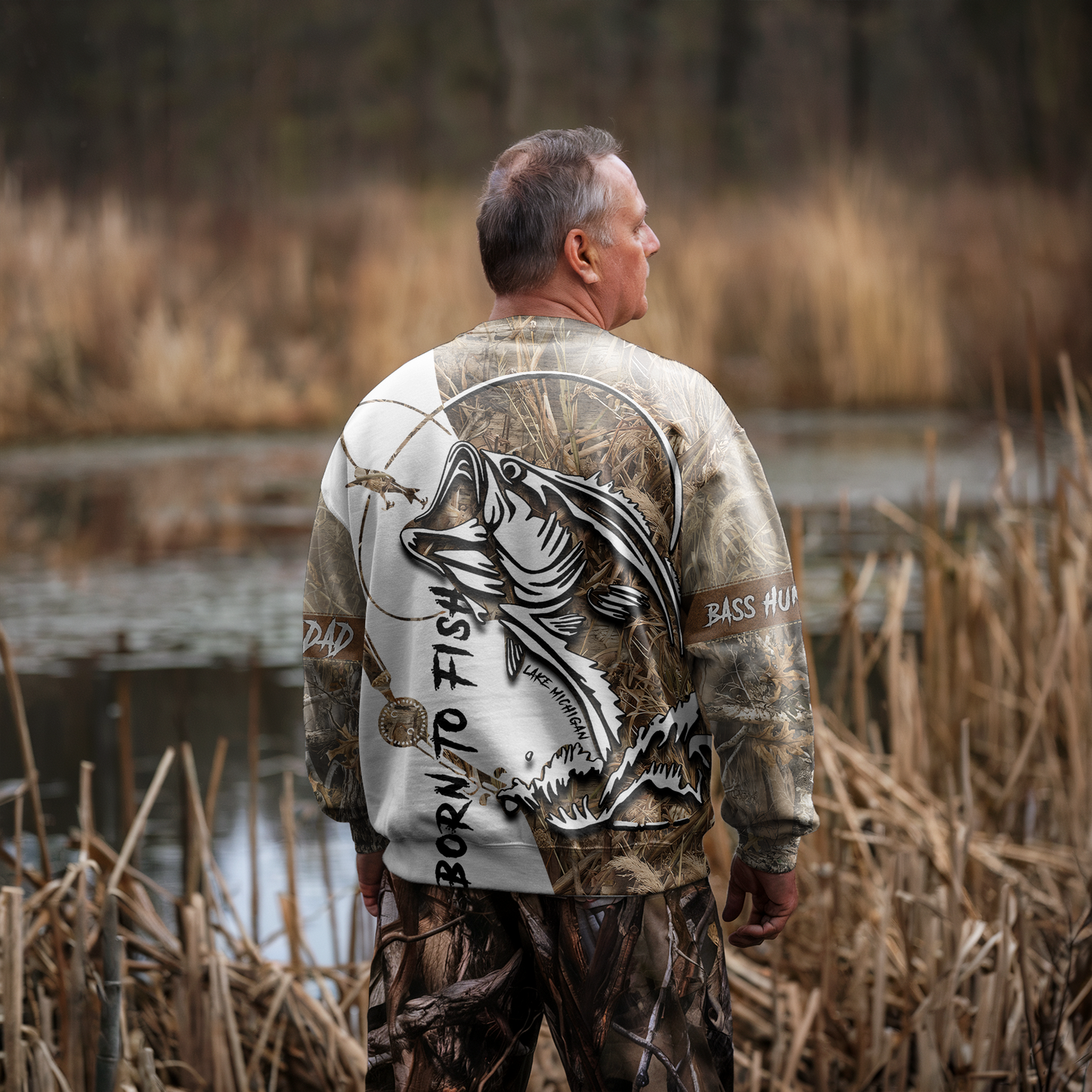 Born To Fish Personalized Bass Unisex Sweatshirt