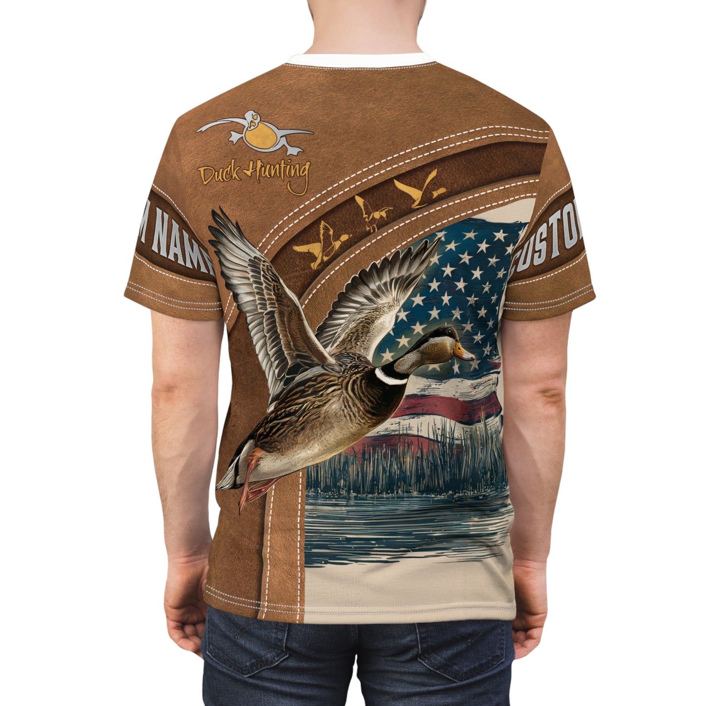 Duck Hunting Heritage Personalized Unisex Cut & Sew Tee