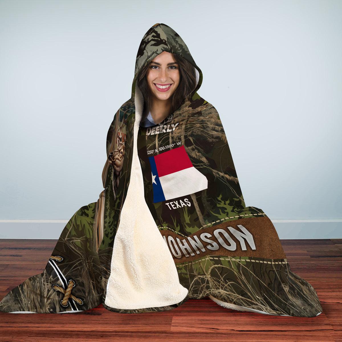 Personalized Elk Hunting Hooded Blanket - The Deerly