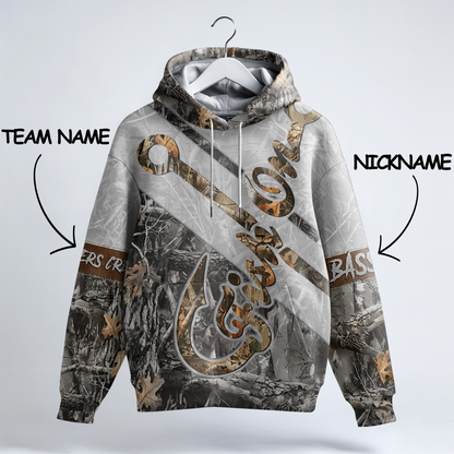 Fish Hook Camo Personalized Hoodie