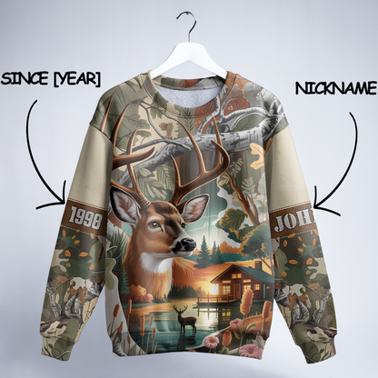 Lakeside Buck Retreat Personalized Unisex Sweatshirt