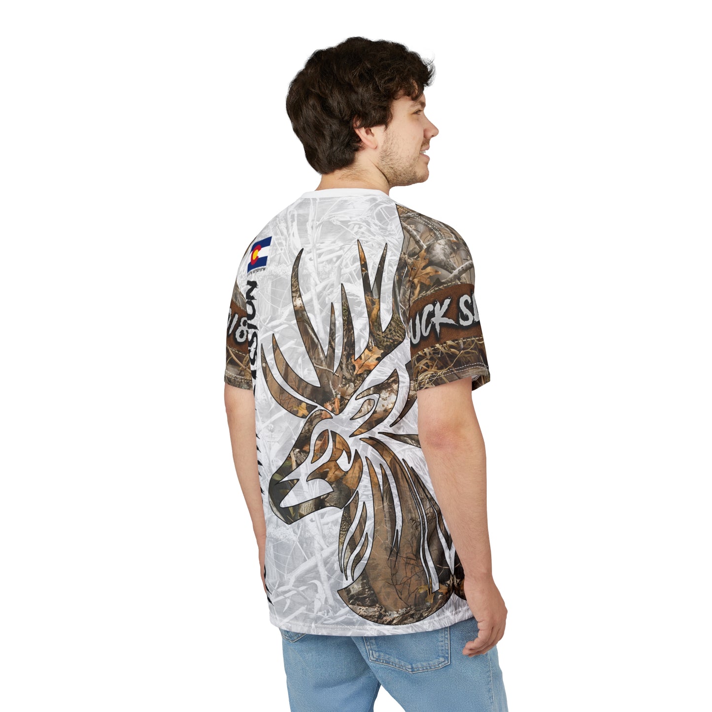 State Pride Buck Hunter Personalized Unisex Cut & Sew Tee