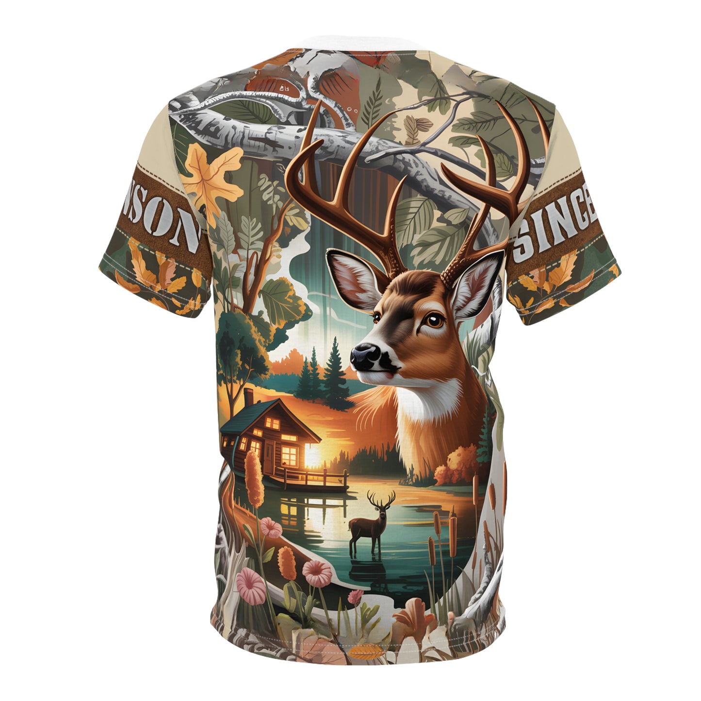 Lakeside Buck Retreat Personalized Unisex Cut & Sew Tee