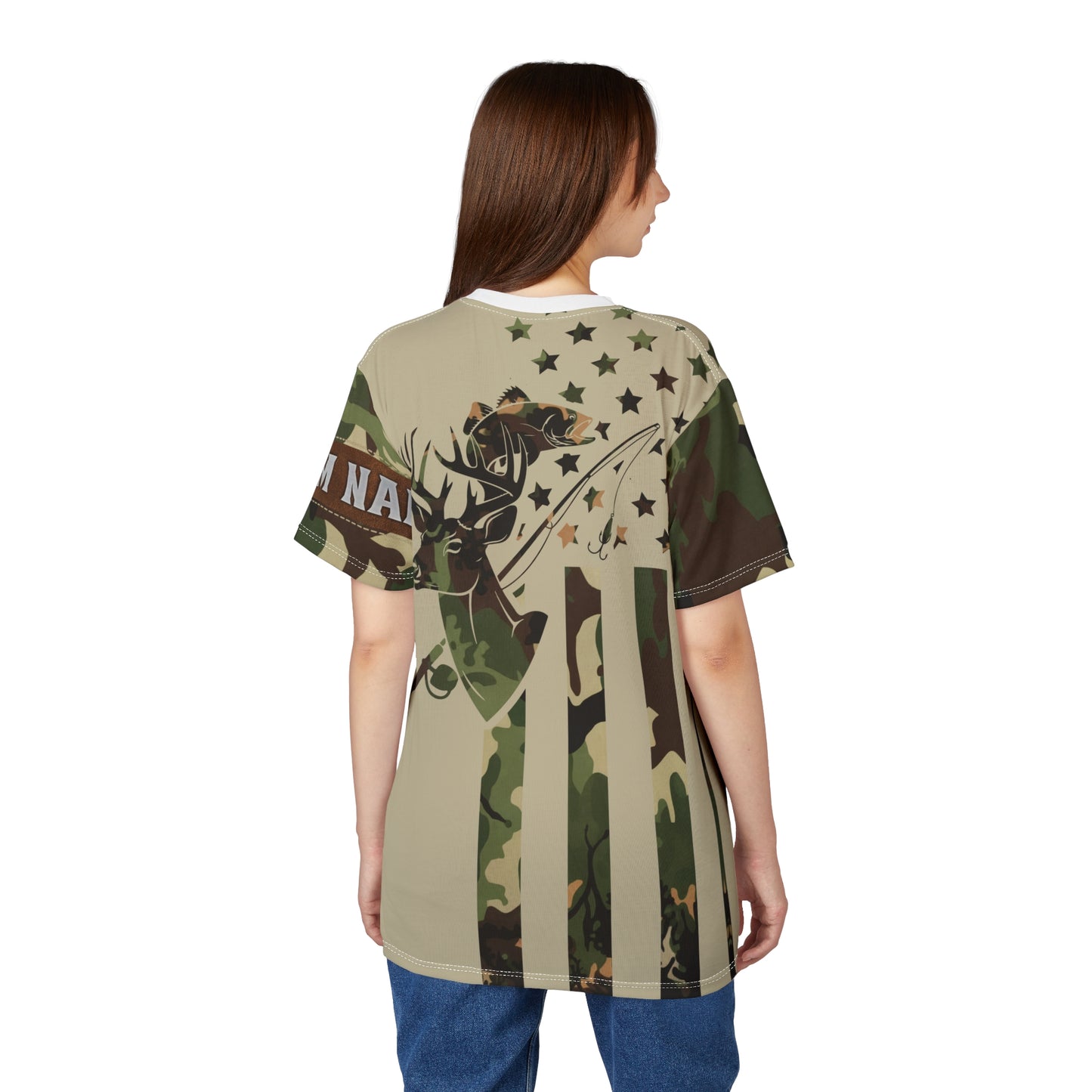 Stars & Stripes Outdoors Personalized Unisex Cut & Sew Tee