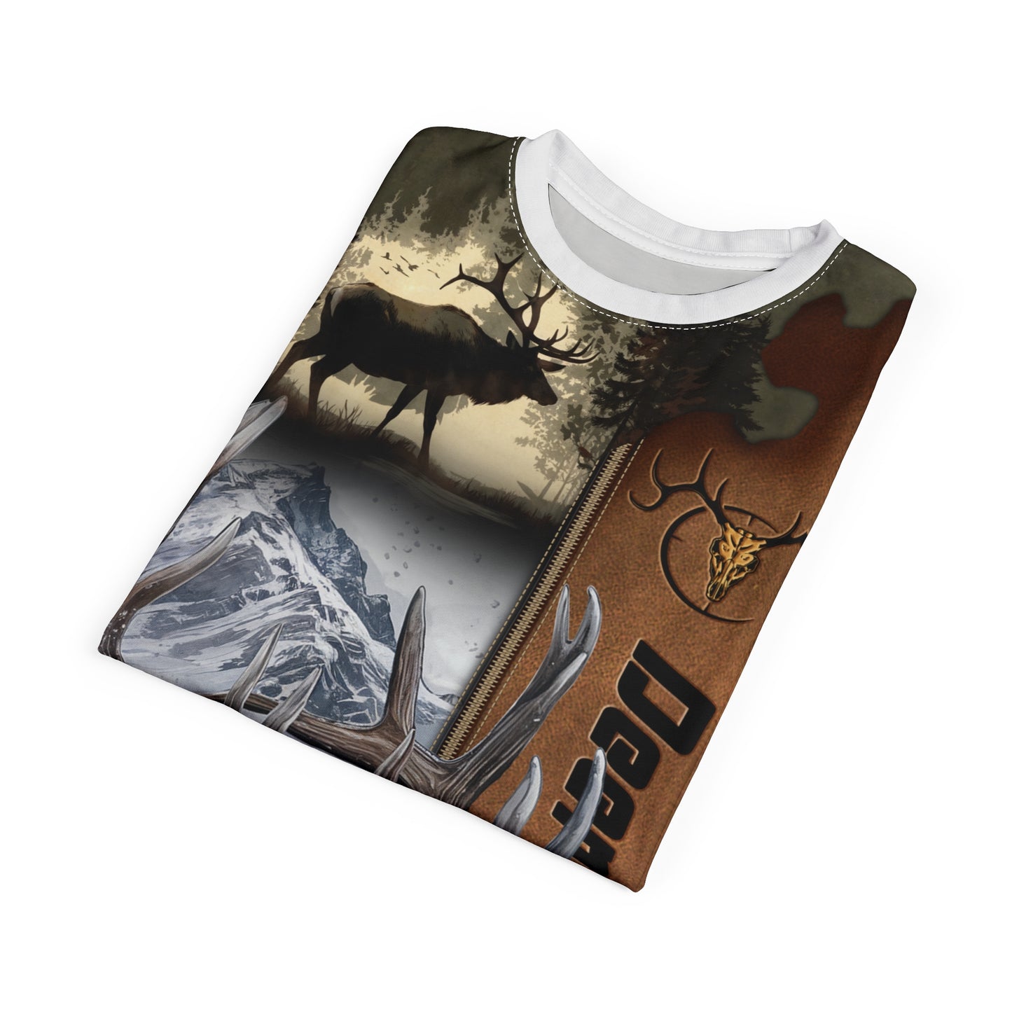 Deer Hunting Majesty Personalized Unisex Cut & Sew Tee