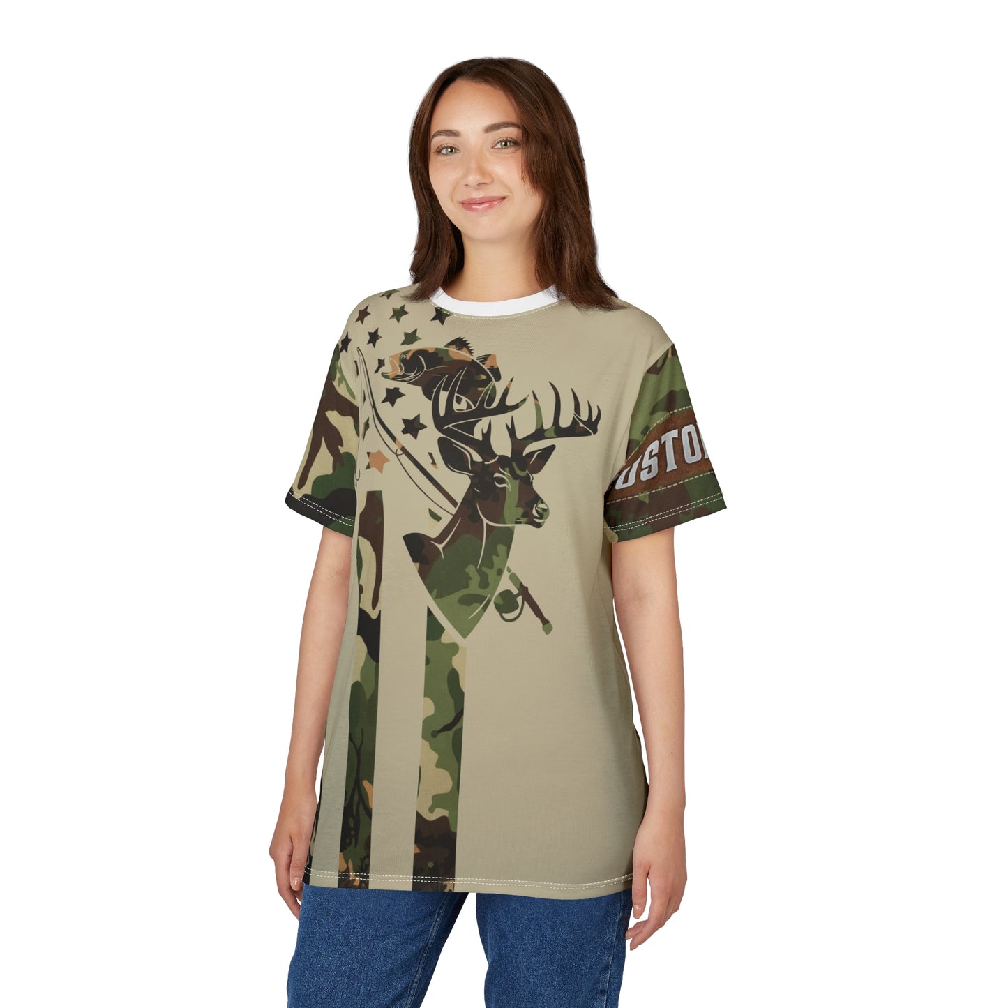 Stars & Stripes Outdoors Personalized Unisex Cut & Sew Tee