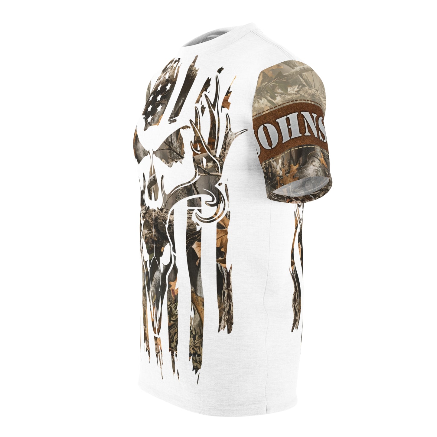 Skull Buck Flag Personalized Unisex Cut & Sew Tee