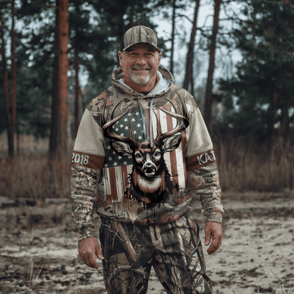 American Whitetail Patriot Personalized Hoodie