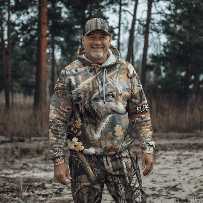 Timber Wolf Camo Personalized Hoodie