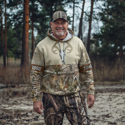 Born to Hunt Personalized Hoodie | Skull Deer & Grim Reaper for Bow Hunters