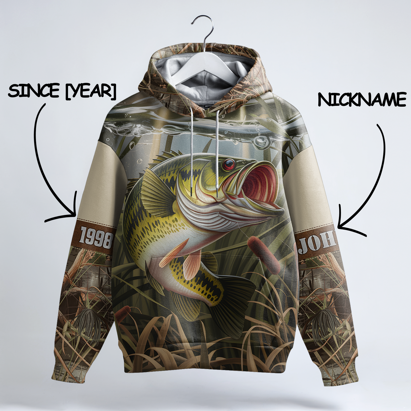 Bass Strike Personalized Hoodie