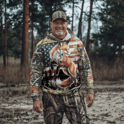 American Fox Hunter Personalized Hoodie