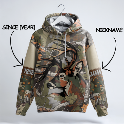 Autumn Buck Camo Personalized Hoodie