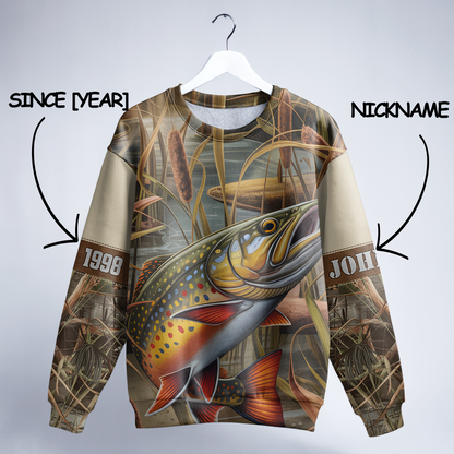 Brook Trout Wilderness Personalized Unisex Sweatshirt