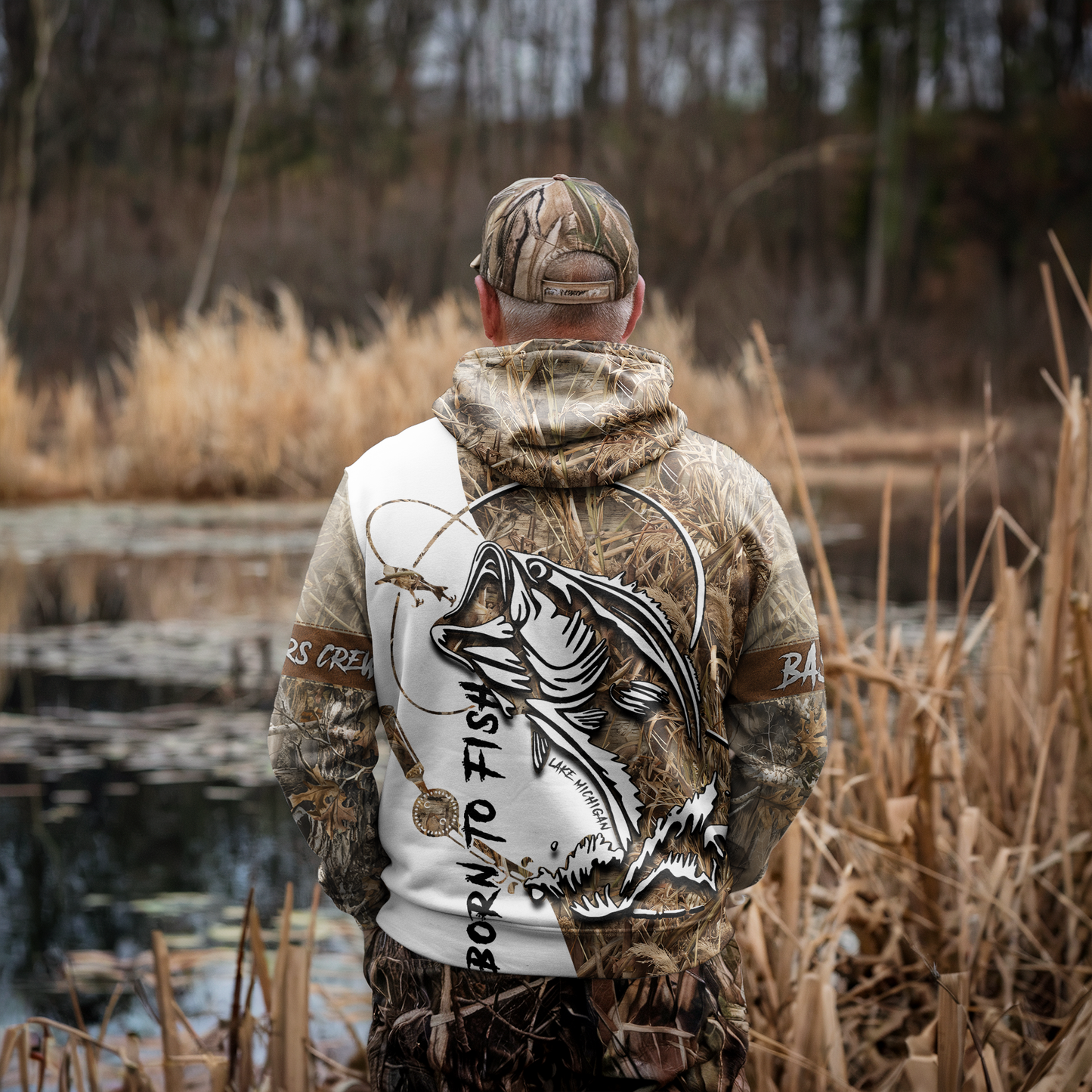 Born To Fish Personalized Bass Hoodie
