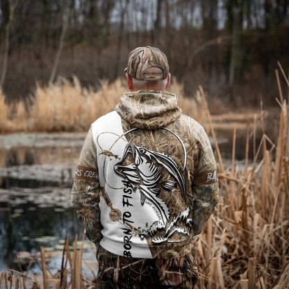 Born To Fish Personalized Bass Hoodie