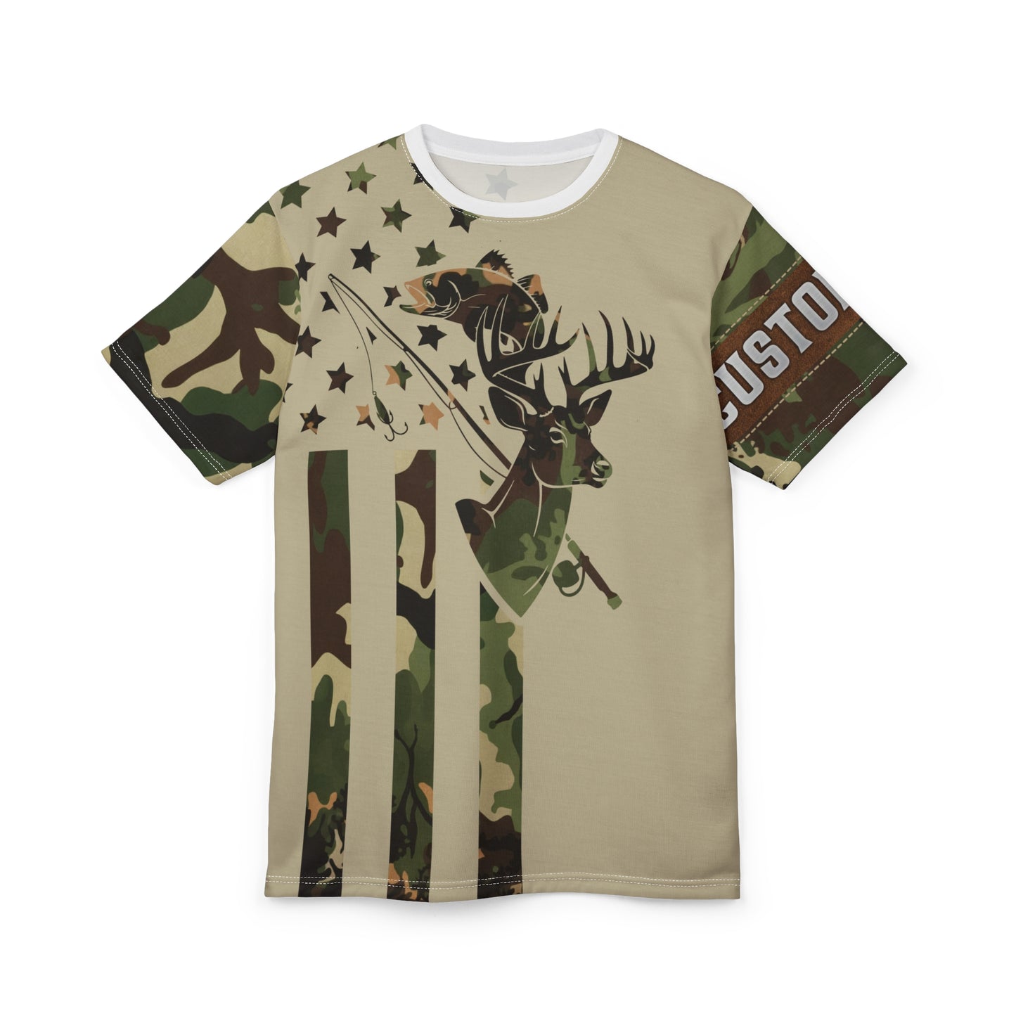 Stars & Stripes Outdoors Personalized Unisex Cut & Sew Tee