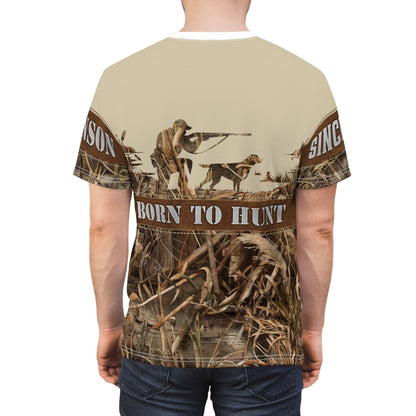 Marshland Waterfowl Hunter Personalized Unisex Cut & Sew Tee