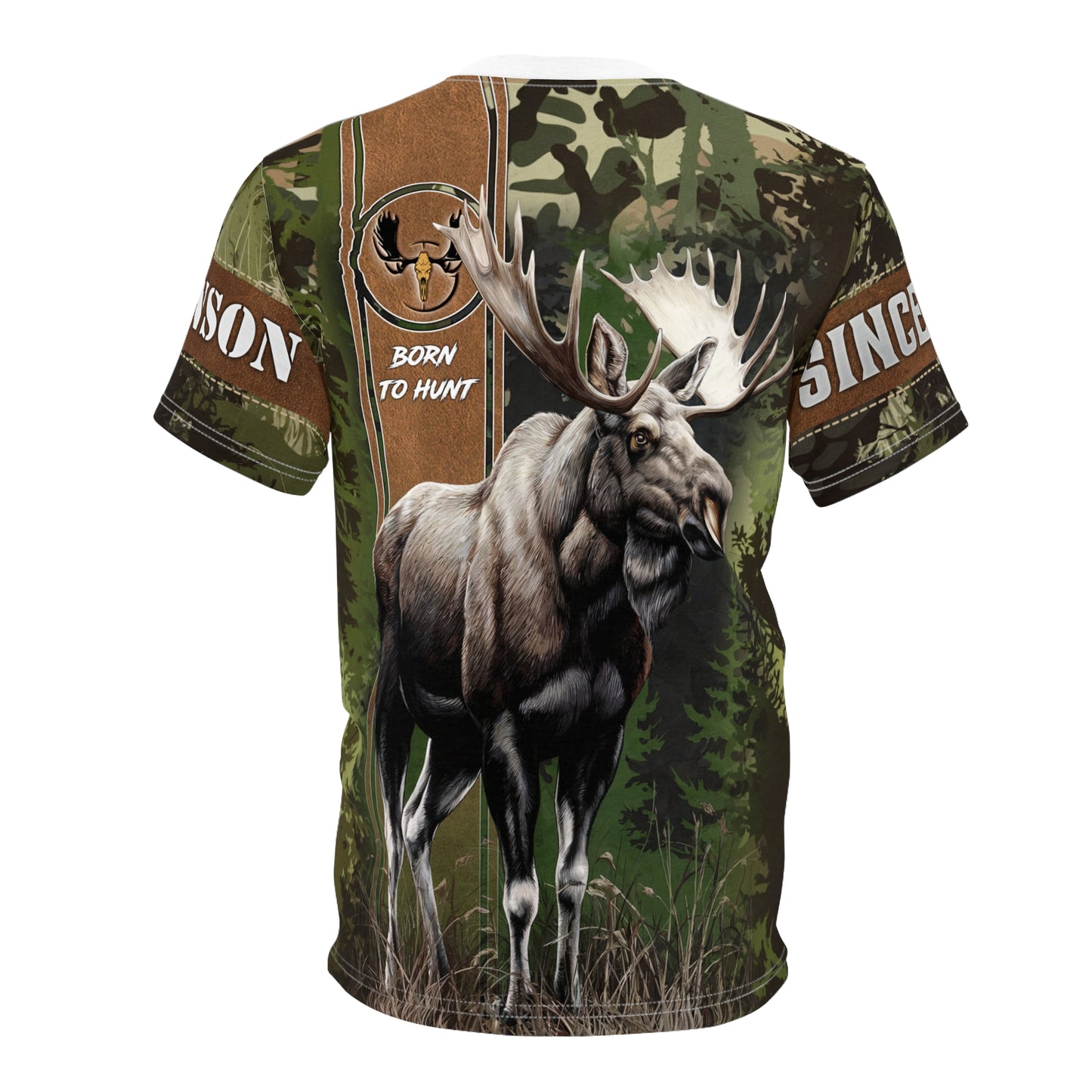 Moose Hunter Personalized Unisex Cut & Sew Tee