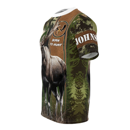 Moose Hunter Personalized Unisex Cut & Sew Tee