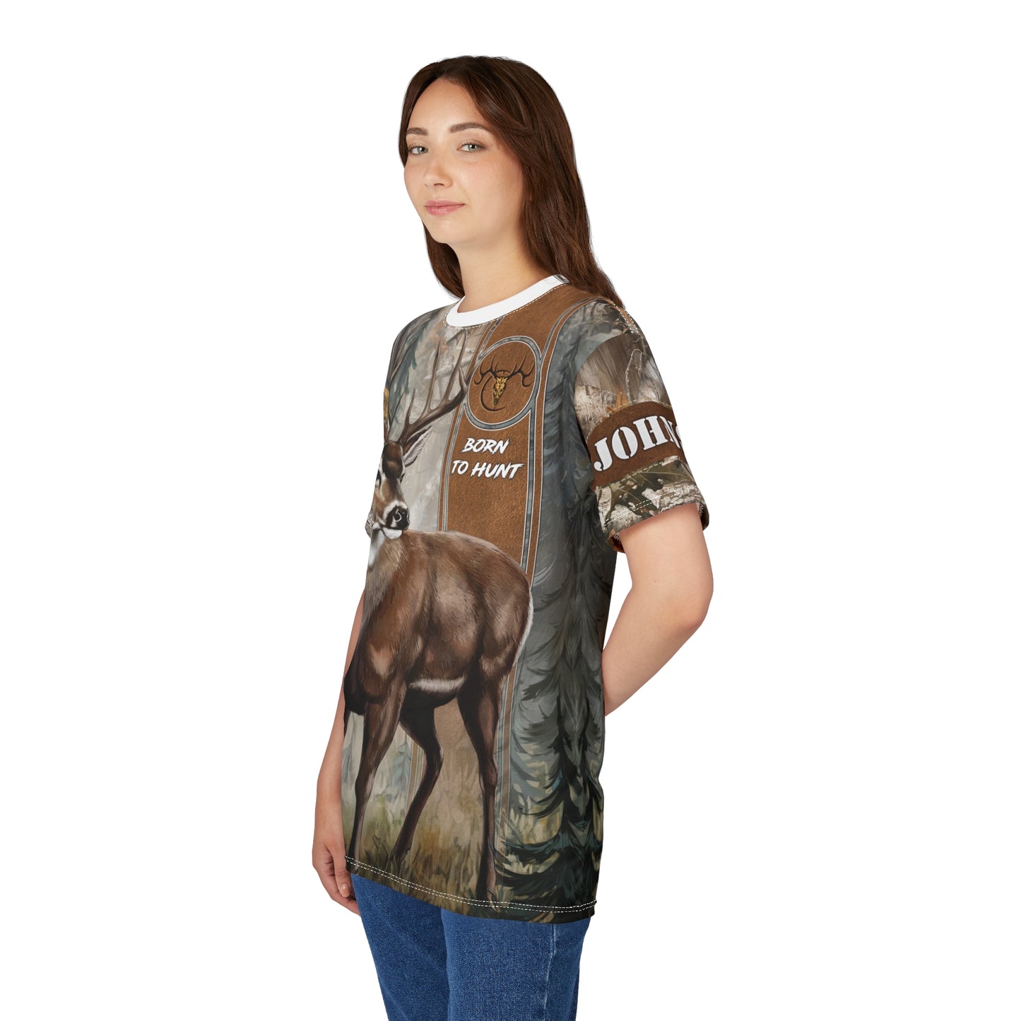 Buck Hunter Personalized Unisex Cut & Sew Tee