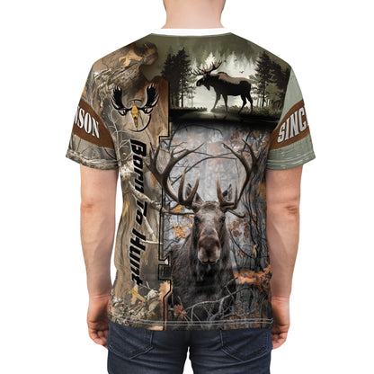 Moose Majesty Personalized Unisex Cut & Sew Tee