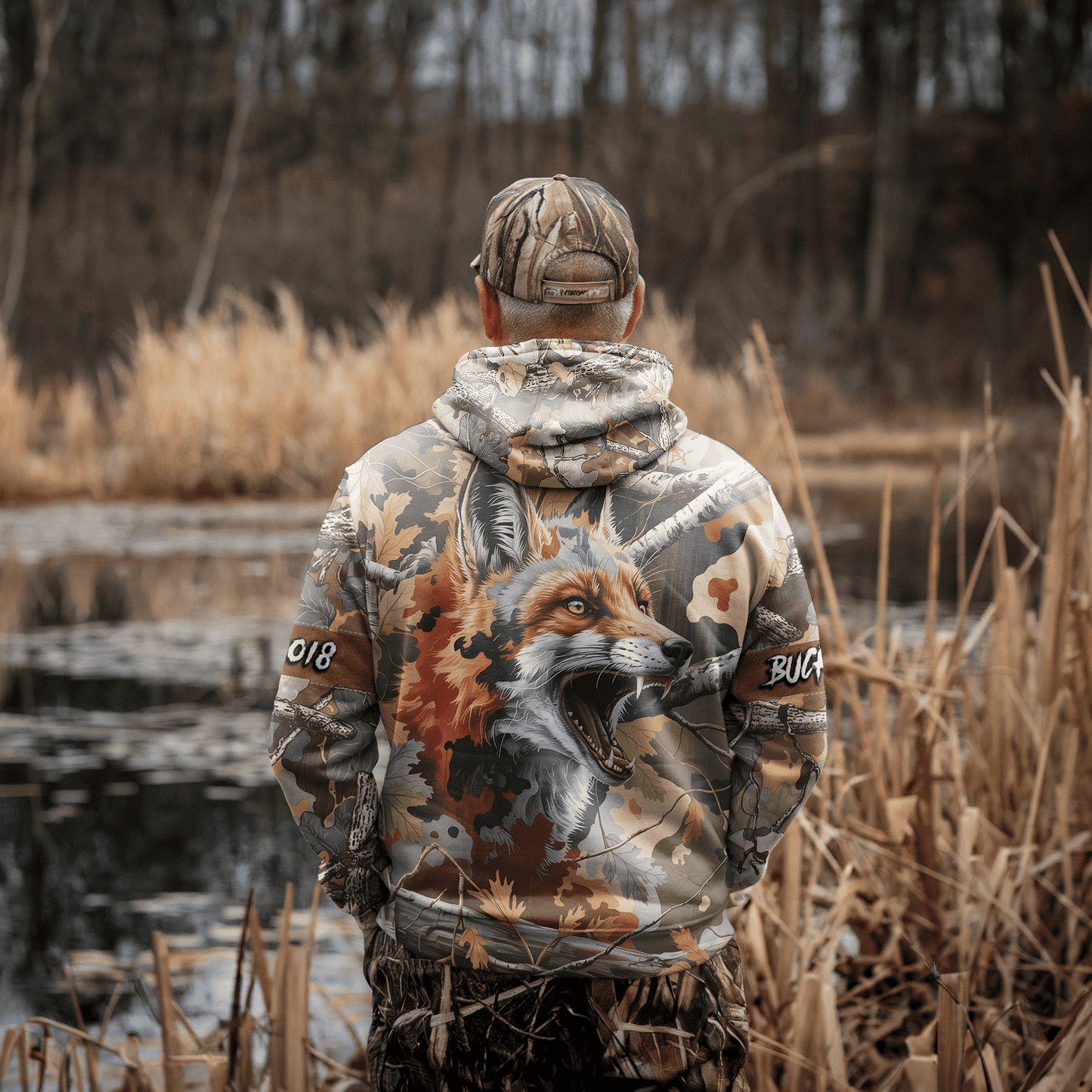 Red Fox Predator Camo Personalized Hoodie